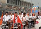 स्वयंसेवकों ने पद संचलन से दिया सद्भाव और शांति का संदेश, नगरवासियों ने पुष्पवर्षा कर किया स्वागत